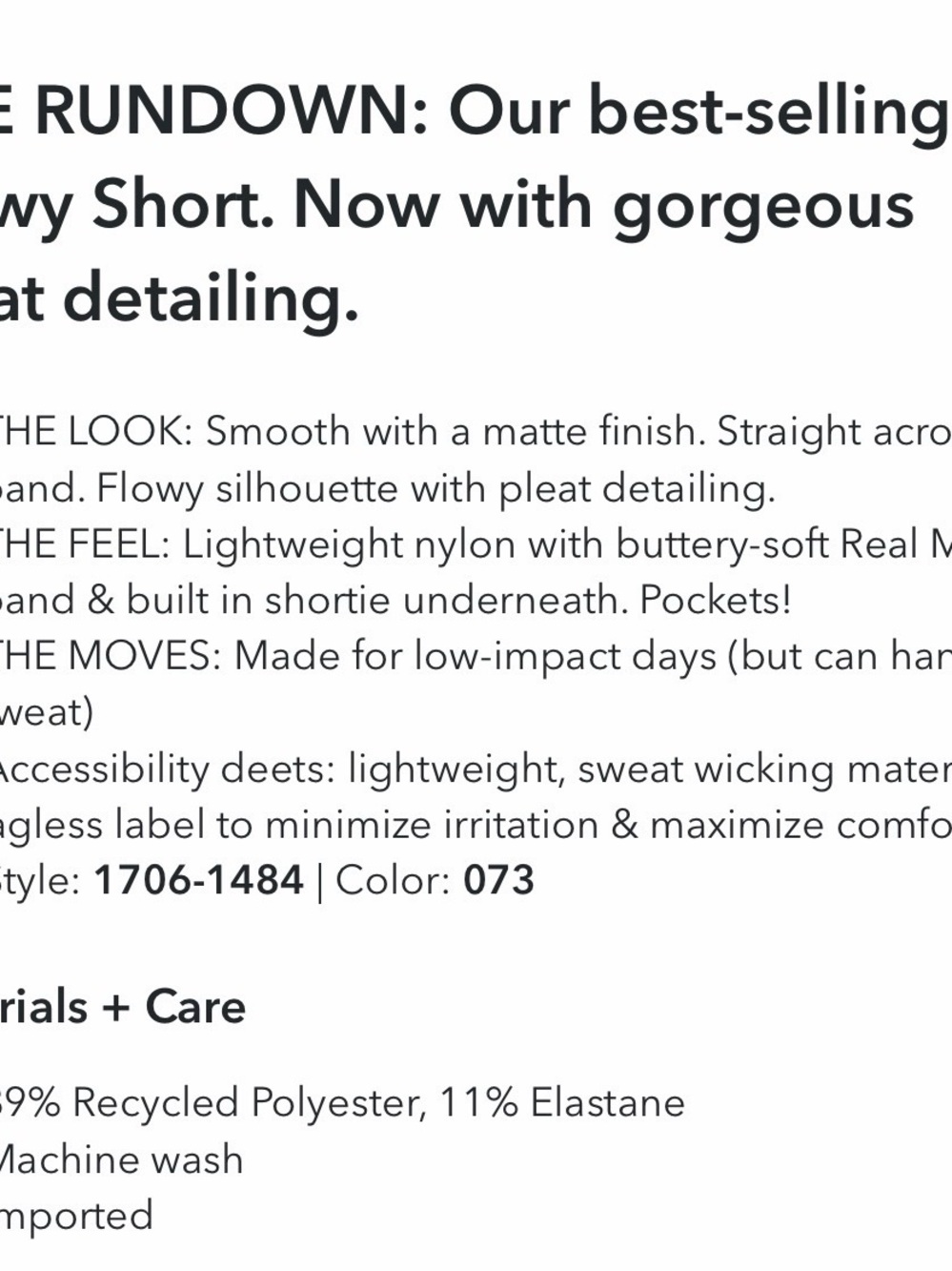OFFLINE By Aerie Real Me Pleated Flowy Running Short - Picture 6 of 8